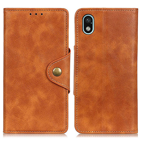 Funda de Cuero Cartera con Soporte Carcasa N06P para Sony Xperia Ace III SO-53C Marron