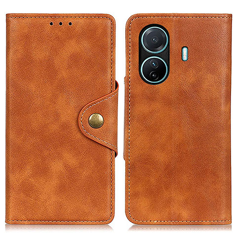 Funda de Cuero Cartera con Soporte Carcasa N06P para Vivo iQOO Z6 Pro 5G Marron