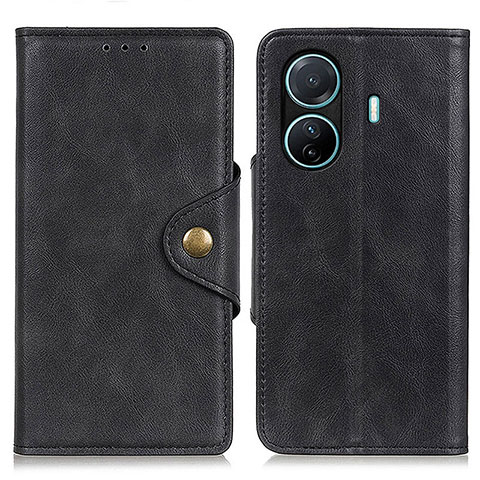 Funda de Cuero Cartera con Soporte Carcasa N06P para Vivo T1 Pro 5G Negro