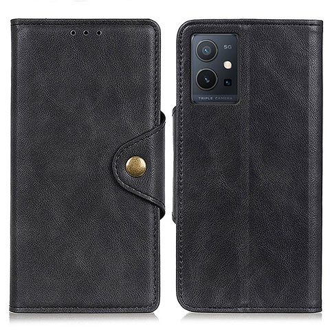 Funda de Cuero Cartera con Soporte Carcasa N06P para Vivo Y52t 5G Negro