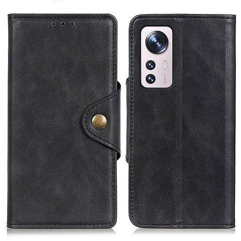 Funda de Cuero Cartera con Soporte Carcasa N06P para Xiaomi Mi 12S 5G Negro