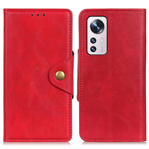 Funda de Cuero Cartera con Soporte Carcasa N06P para Xiaomi Mi 12S 5G Rojo