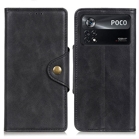 Funda de Cuero Cartera con Soporte Carcasa N06P para Xiaomi Redmi Note 11E Pro 5G Negro