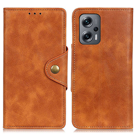 Funda de Cuero Cartera con Soporte Carcasa N06P para Xiaomi Redmi Note 12 Turbo 5G Marron