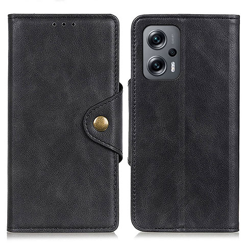 Funda de Cuero Cartera con Soporte Carcasa N06P para Xiaomi Redmi Note 12 Turbo 5G Negro