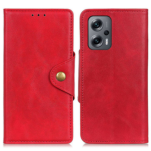 Funda de Cuero Cartera con Soporte Carcasa N06P para Xiaomi Redmi Note 12 Turbo 5G Rojo