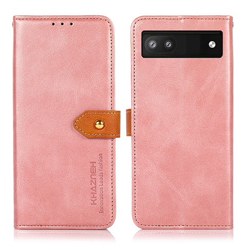 Funda de Cuero Cartera con Soporte Carcasa N07P para Google Pixel 7a 5G Rosa