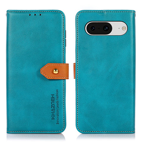 Funda de Cuero Cartera con Soporte Carcasa N07P para Google Pixel 8 5G Cian