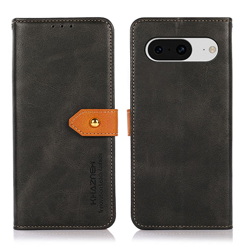 Funda de Cuero Cartera con Soporte Carcasa N07P para Google Pixel 8 5G Negro