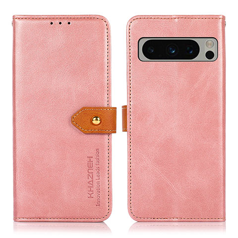 Funda de Cuero Cartera con Soporte Carcasa N07P para Google Pixel 8 Pro 5G Rosa