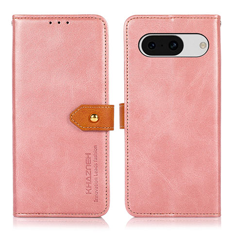 Funda de Cuero Cartera con Soporte Carcasa N07P para Google Pixel 8a 5G Rosa