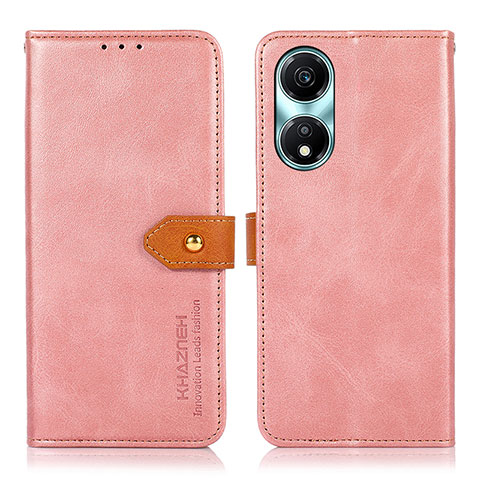 Funda de Cuero Cartera con Soporte Carcasa N07P para Huawei Honor X5 Plus Rosa