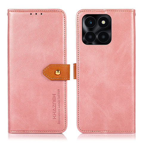 Funda de Cuero Cartera con Soporte Carcasa N07P para Huawei Honor X8b Rosa