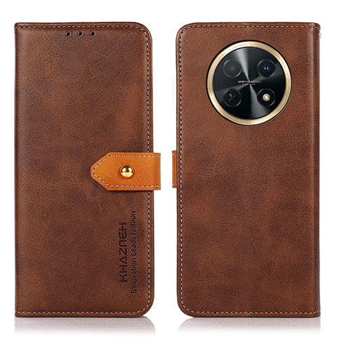 Funda de Cuero Cartera con Soporte Carcasa N07P para Huawei Nova Y91 Marron