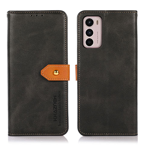 Funda de Cuero Cartera con Soporte Carcasa N07P para Motorola Moto G42 Negro