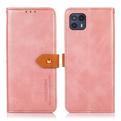 Funda de Cuero Cartera con Soporte Carcasa N07P para Motorola Moto G50 5G Rosa