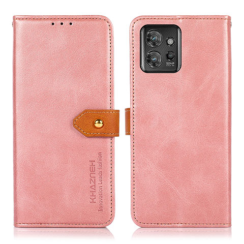 Funda de Cuero Cartera con Soporte Carcasa N07P para Motorola ThinkPhone 5G Rosa