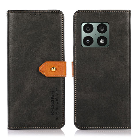 Funda de Cuero Cartera con Soporte Carcasa N07P para OnePlus 10 Pro 5G Negro