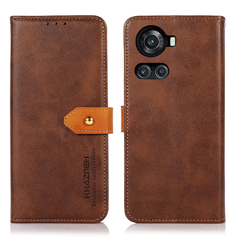 Funda de Cuero Cartera con Soporte Carcasa N07P para OnePlus 10R 5G Marron