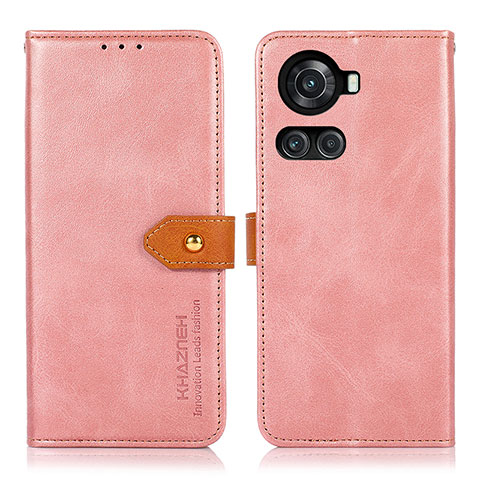 Funda de Cuero Cartera con Soporte Carcasa N07P para OnePlus 10R 5G Rosa