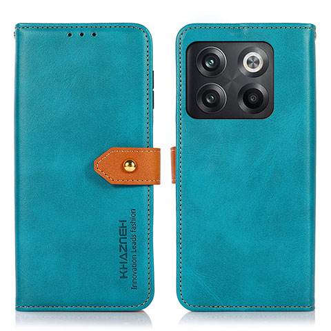 Funda de Cuero Cartera con Soporte Carcasa N07P para OnePlus 10T 5G Cian