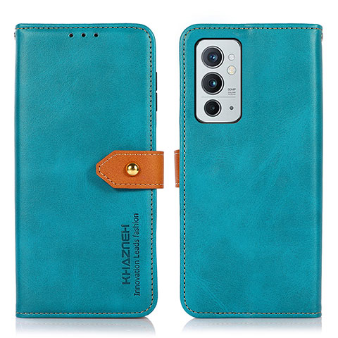 Funda de Cuero Cartera con Soporte Carcasa N07P para OnePlus 9RT 5G Cian