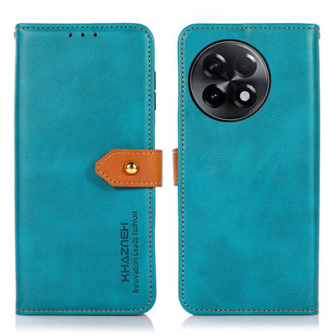 Funda de Cuero Cartera con Soporte Carcasa N07P para OnePlus Ace 2 5G Cian