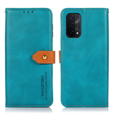 Funda de Cuero Cartera con Soporte Carcasa N07P para OnePlus Nord N200 5G Cian