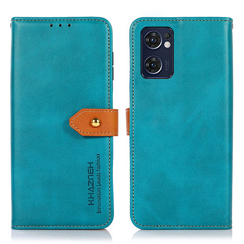 Funda de Cuero Cartera con Soporte Carcasa N07P para Oppo Find X5 Lite 5G Cian