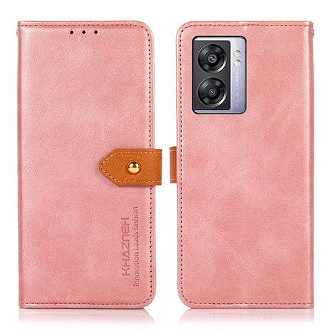 Funda de Cuero Cartera con Soporte Carcasa N07P para Oppo K10 5G India Rosa