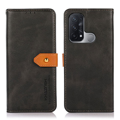 Funda de Cuero Cartera con Soporte Carcasa N07P para Oppo Reno5 A Negro