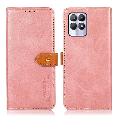 Funda de Cuero Cartera con Soporte Carcasa N07P para Realme 8i Rosa