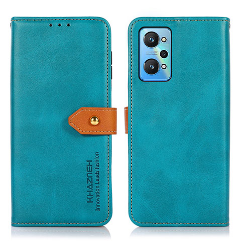 Funda de Cuero Cartera con Soporte Carcasa N07P para Realme Q5 Pro 5G Cian