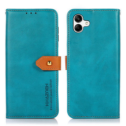 Funda de Cuero Cartera con Soporte Carcasa N07P para Samsung Galaxy A04 4G Cian