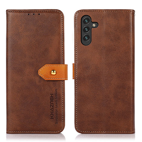 Funda de Cuero Cartera con Soporte Carcasa N07P para Samsung Galaxy A04s Marron