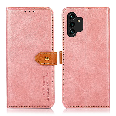 Funda de Cuero Cartera con Soporte Carcasa N07P para Samsung Galaxy A13 4G Rosa