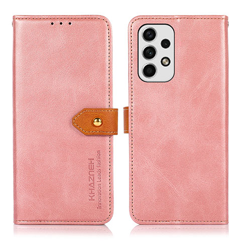 Funda de Cuero Cartera con Soporte Carcasa N07P para Samsung Galaxy A23 4G Rosa