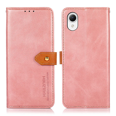 Funda de Cuero Cartera con Soporte Carcasa N07P para Samsung Galaxy A23 5G SC-56C Rosa