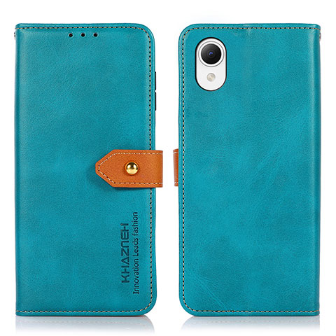 Funda de Cuero Cartera con Soporte Carcasa N07P para Samsung Galaxy A23e 5G Cian