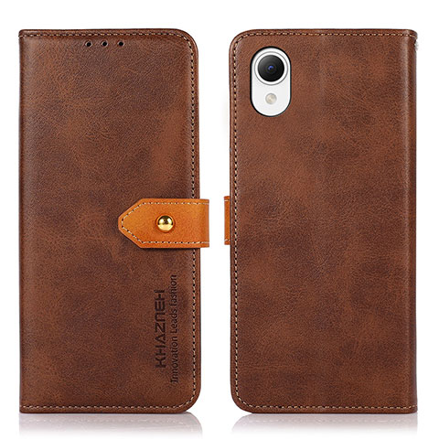 Funda de Cuero Cartera con Soporte Carcasa N07P para Samsung Galaxy A23s Marron