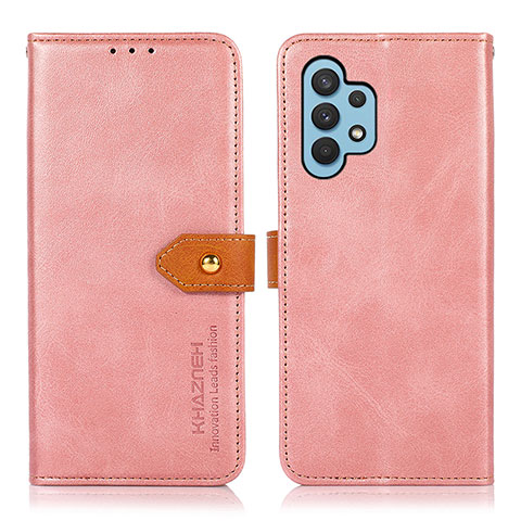 Funda de Cuero Cartera con Soporte Carcasa N07P para Samsung Galaxy A32 4G Rosa