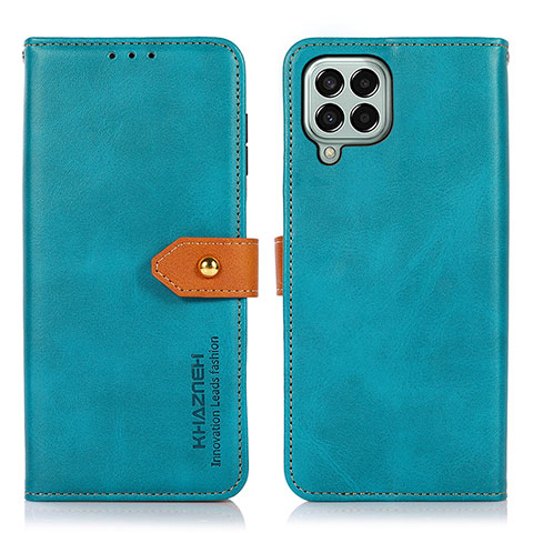 Funda de Cuero Cartera con Soporte Carcasa N07P para Samsung Galaxy M33 5G Cian