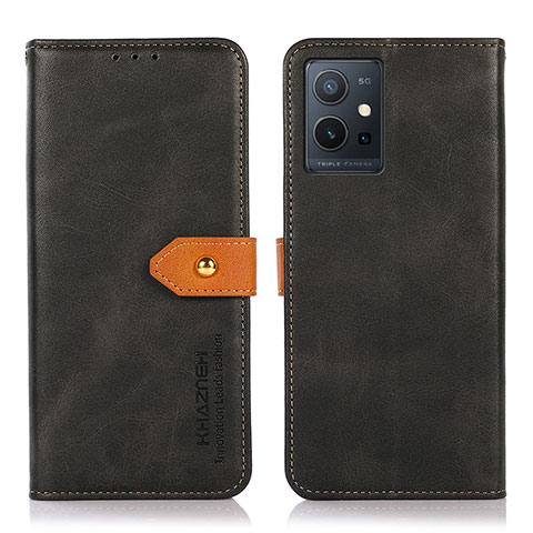 Funda de Cuero Cartera con Soporte Carcasa N07P para Vivo Y75 5G Negro