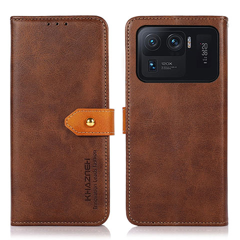 Funda de Cuero Cartera con Soporte Carcasa N07P para Xiaomi Mi 11 Ultra 5G Marron