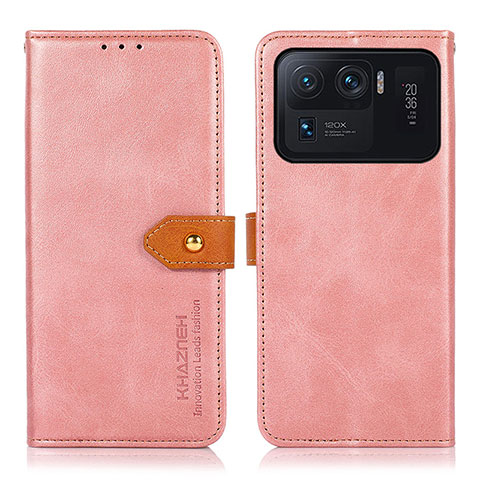 Funda de Cuero Cartera con Soporte Carcasa N07P para Xiaomi Mi 11 Ultra 5G Rosa