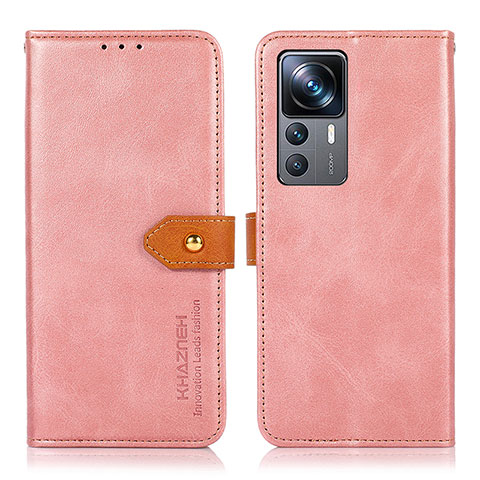 Funda de Cuero Cartera con Soporte Carcasa N07P para Xiaomi Mi 12T 5G Rosa