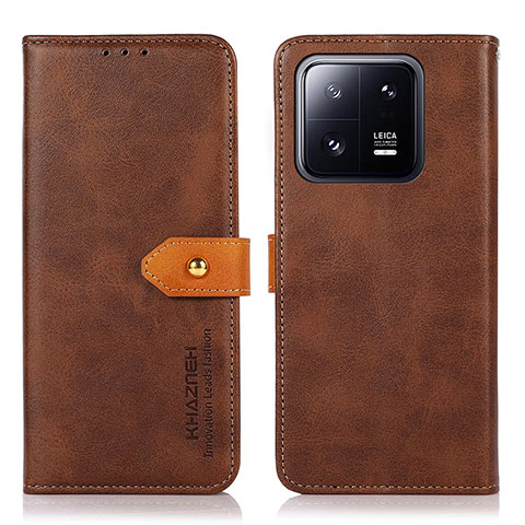 Funda de Cuero Cartera con Soporte Carcasa N07P para Xiaomi Mi 13 Pro 5G Marron