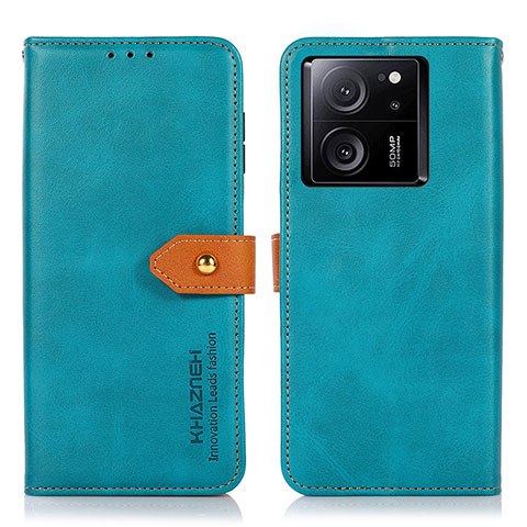 Funda de Cuero Cartera con Soporte Carcasa N07P para Xiaomi Mi 13T Pro 5G Cian