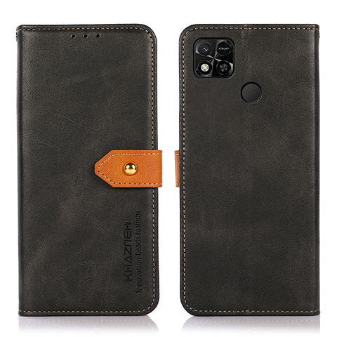 Funda de Cuero Cartera con Soporte Carcasa N07P para Xiaomi POCO C3 Negro