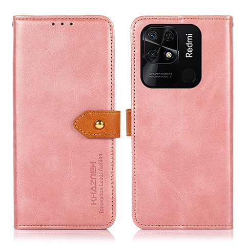 Funda de Cuero Cartera con Soporte Carcasa N07P para Xiaomi Redmi 10C 4G Rosa